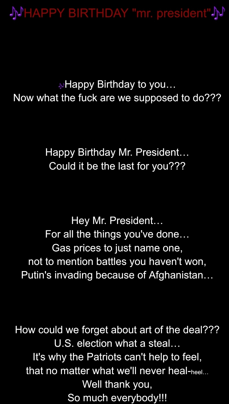 Happy Birthday "mr. president"