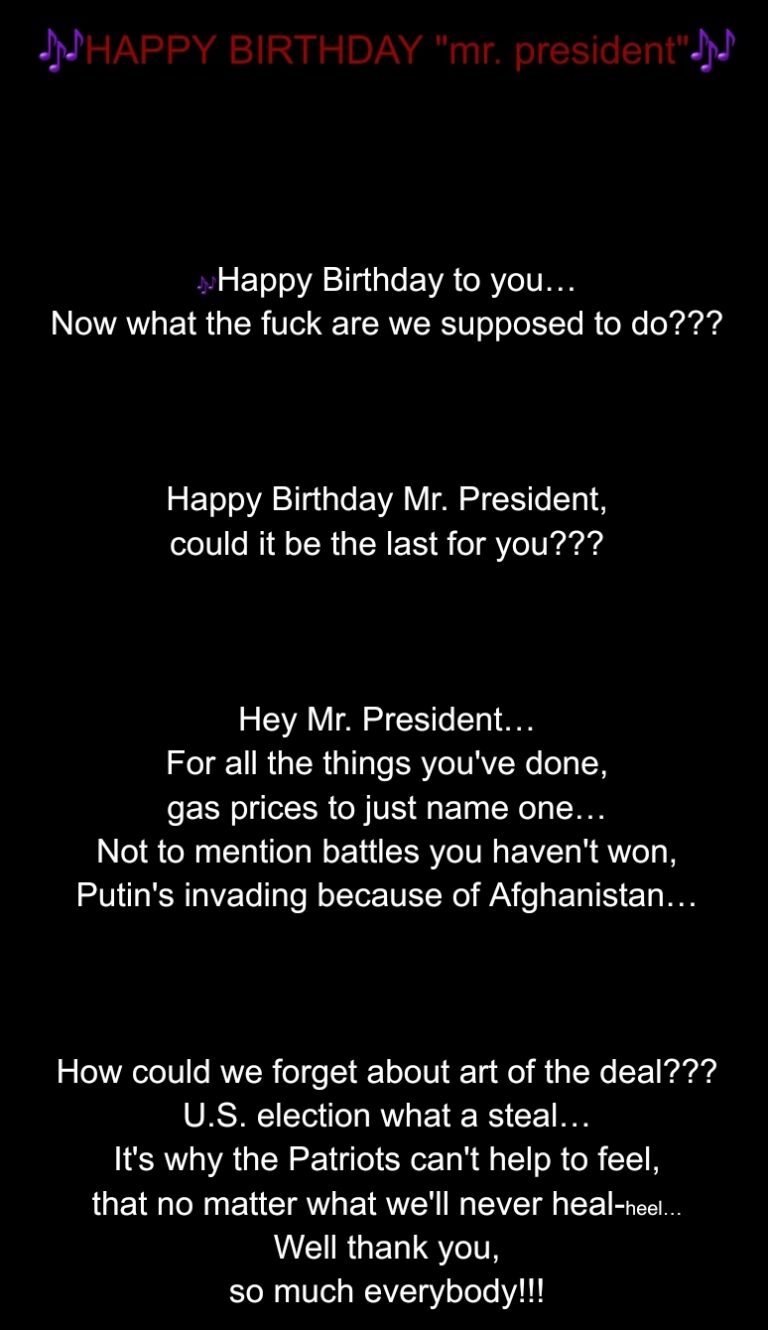 Happy Birthday "mr. president" correct
